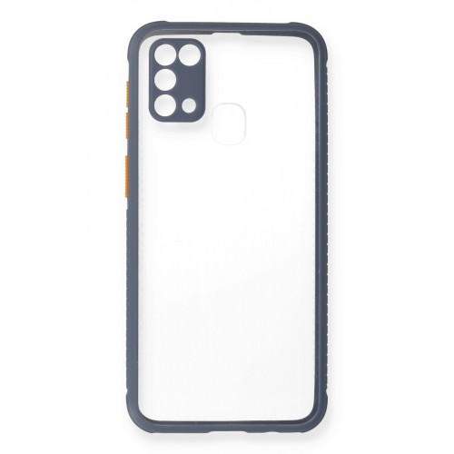 Newface Samsung Galaxy M31 Kılıf Miami Şeffaf Silikon - Gri Newface Samsung Galaxy M31 Kılıf Miami Şeffaf Silikon - Gri