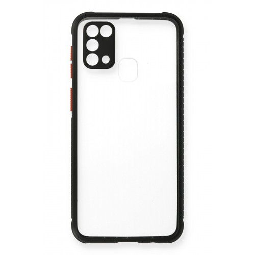 Newface Samsung Galaxy M31 Kılıf Miami Şeffaf Silikon - Siyah Newface Samsung Galaxy M31 Kılıf Miami Şeffaf Silikon - Siyah
