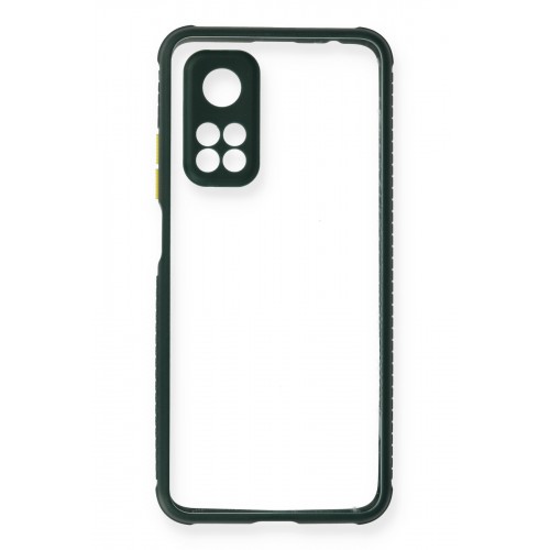 Newface Xiaomi Mi 10T Pro Kılıf Miami Şeffaf Silikon - Koyu Yeşil Newface Xiaomi Mi 10T Pro Kılıf Miami Şeffaf Silikon - Koyu Yeşil