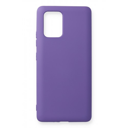 Newface Samsung Galaxy A91 / S10 Lite Kılıf Nano içi Kadife Silikon - Mor Newface Samsung Galaxy A91 / S10 Lite Kılıf Nano içi Kadife Silikon - Mor