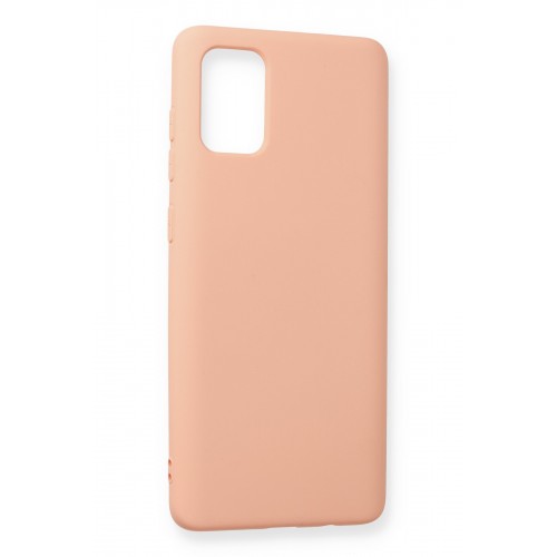 Newface Samsung Galaxy A71 Kılıf Nano içi Kadife Silikon - Pudra Newface Samsung Galaxy A71 Kılıf Nano içi Kadife Silikon - Pudra