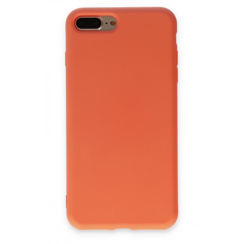 Newface iPhone 7 Plus Kılıf Nano içi Kadife Silikon - Turuncu Newface iPhone 7 Plus Kılıf Nano içi Kadife Silikon - Turuncu