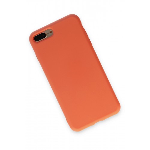 Newface iPhone 7 Plus Kılıf Nano içi Kadife Silikon - Turuncu Newface iPhone 7 Plus Kılıf Nano içi Kadife Silikon - Turuncu