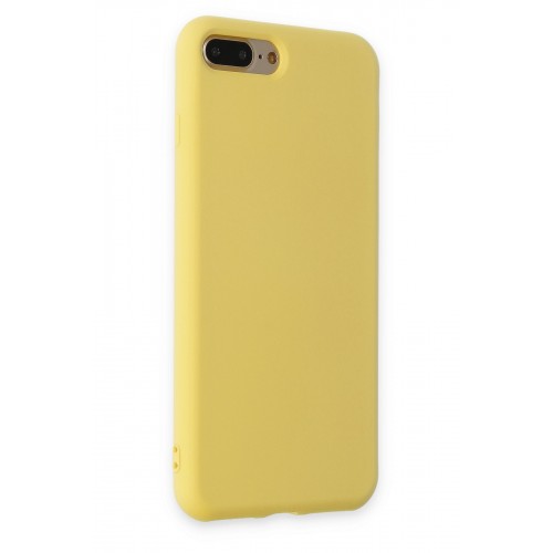 Newface iPhone 7 Plus Kılıf Nano içi Kadife Silikon - Sarı Newface iPhone 7 Plus Kılıf Nano içi Kadife Silikon - Sarı
