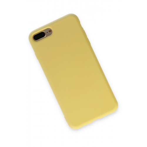 Newface iPhone 7 Plus Kılıf Nano içi Kadife Silikon - Sarı Newface iPhone 7 Plus Kılıf Nano içi Kadife Silikon - Sarı