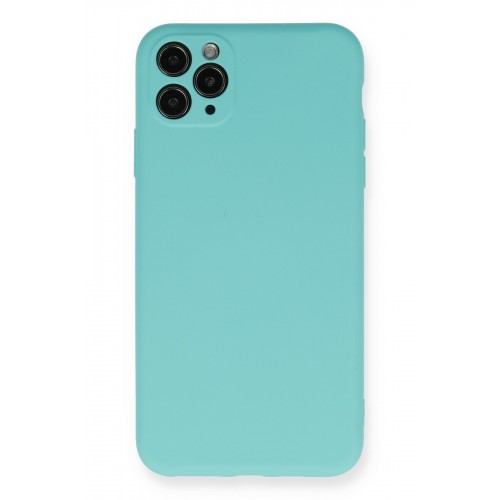 Newface iPhone 11 Pro Max Kılıf Nano içi Kadife Silikon - Turkuaz Newface iPhone 11 Pro Max Kılıf Nano içi Kadife Silikon - Turkuaz