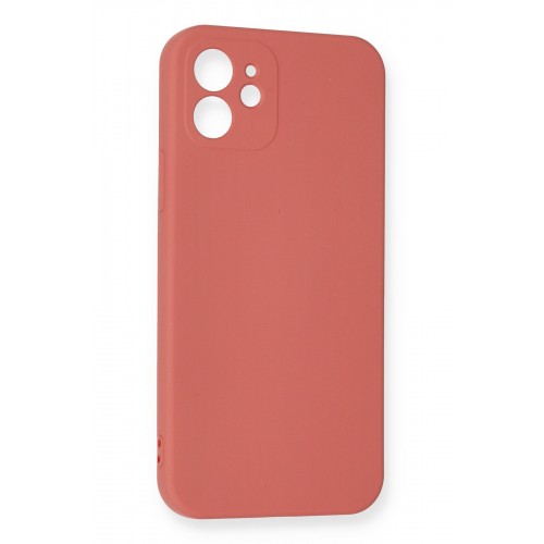 Newface iPhone 12 Kılıf Nano içi Kadife Silikon - Kiremit Newface iPhone 12 Kılıf Nano içi Kadife Silikon - Kiremit