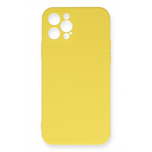 Newface iPhone 12 Pro Max Kılıf Nano içi Kadife Silikon - Sarı Newface iPhone 12 Pro Max Kılıf Nano içi Kadife Silikon - Sarı