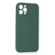 Newface iPhone 12 Pro Max Kılıf Nano içi Kadife Silikon - Koyu Yeşil Newface iPhone 12 Pro Max Kılıf Nano içi Kadife Silikon - Koyu Yeşil
