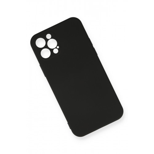 Newface iPhone 12 Pro Max Kılıf Nano içi Kadife Silikon - Siyah Newface iPhone 12 Pro Max Kılıf Nano içi Kadife Silikon - Siyah