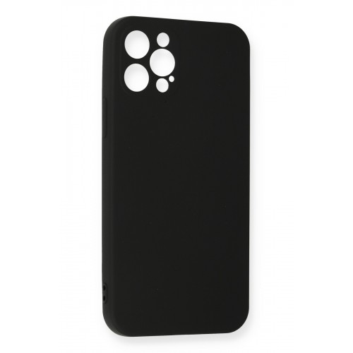 Newface iPhone 12 Pro Max Kılıf Nano içi Kadife Silikon - Siyah Newface iPhone 12 Pro Max Kılıf Nano içi Kadife Silikon - Siyah