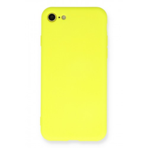 Newface iPhone 8 Kılıf Nano içi Kadife Silikon - Sarı Newface iPhone 8 Kılıf Nano içi Kadife Silikon - Sarı