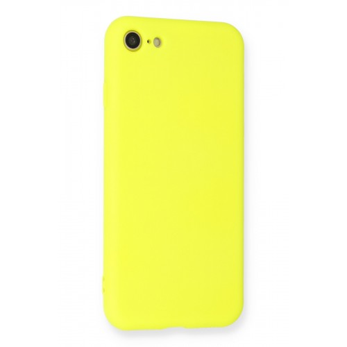 Newface iPhone 8 Kılıf Nano içi Kadife Silikon - Sarı Newface iPhone 8 Kılıf Nano içi Kadife Silikon - Sarı