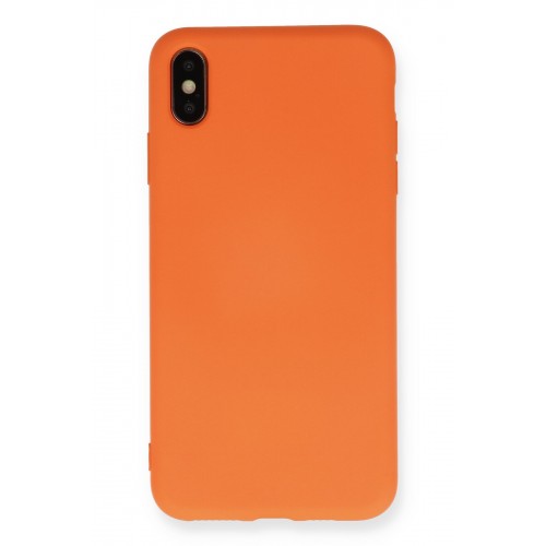 Newface iPhone X Kılıf Nano içi Kadife Silikon - Turuncu Newface iPhone X Kılıf Nano içi Kadife Silikon - Turuncu