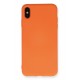 Newface iPhone X Kılıf Nano içi Kadife Silikon - Turuncu Newface iPhone X Kılıf Nano içi Kadife Silikon - Turuncu
