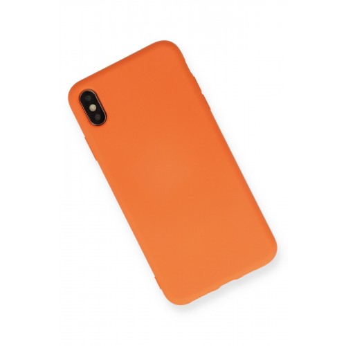 Newface iPhone X Kılıf Nano içi Kadife Silikon - Turuncu Newface iPhone X Kılıf Nano içi Kadife Silikon - Turuncu