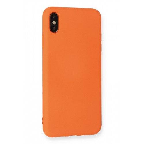 Newface iPhone X Kılıf Nano içi Kadife Silikon - Turuncu Newface iPhone X Kılıf Nano içi Kadife Silikon - Turuncu