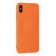 Newface iPhone X Kılıf Nano içi Kadife Silikon - Turuncu Newface iPhone X Kılıf Nano içi Kadife Silikon - Turuncu