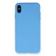 Newface iPhone X Kılıf Nano içi Kadife Silikon - Mavi Newface iPhone X Kılıf Nano içi Kadife Silikon - Mavi