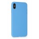 Newface iPhone X Kılıf Nano içi Kadife Silikon - Mavi Newface iPhone X Kılıf Nano içi Kadife Silikon - Mavi