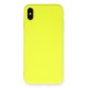 Newface iPhone X Kılıf Nano içi Kadife Silikon - Sarı Newface iPhone X Kılıf Nano içi Kadife Silikon - Sarı