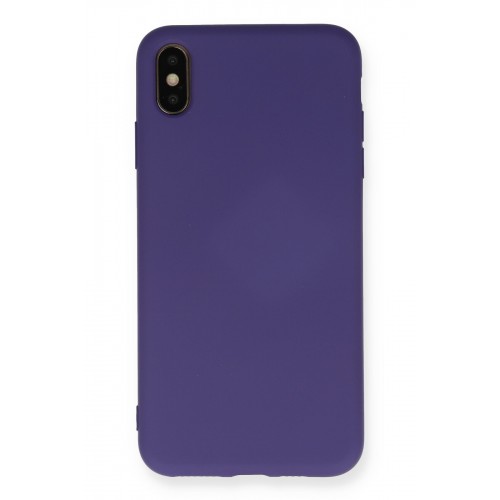 Newface iPhone X Kılıf Nano içi Kadife Silikon - Mor Newface iPhone X Kılıf Nano içi Kadife Silikon - Mor