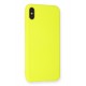 Newface iPhone XS Kılıf Nano içi Kadife Silikon - Sarı Newface iPhone XS Kılıf Nano içi Kadife Silikon - Sarı