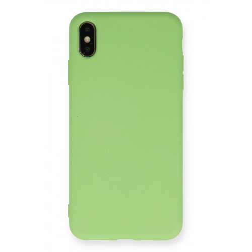 Newface iPhone XS Max Kılıf Nano içi Kadife Silikon - Açık Yeşil Newface iPhone XS Max Kılıf Nano içi Kadife Silikon - Açık Yeşil
