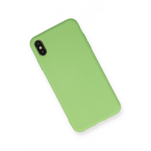 Newface iPhone XS Max Kılıf Nano içi Kadife Silikon - Açık Yeşil Newface iPhone XS Max Kılıf Nano içi Kadife Silikon - Açık Yeşil