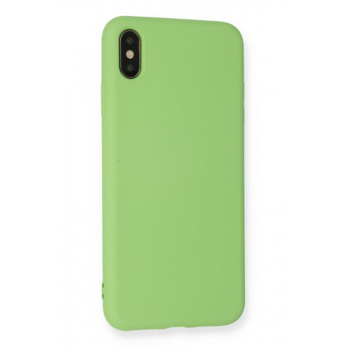 Newface iPhone XS Max Kılıf Nano içi Kadife Silikon - Açık Yeşil Newface iPhone XS Max Kılıf Nano içi Kadife Silikon - Açık Yeşil