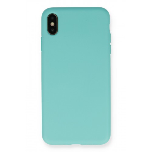Newface iPhone XS Max Kılıf Nano içi Kadife Silikon - Turkuaz Newface iPhone XS Max Kılıf Nano içi Kadife Silikon - Turkuaz