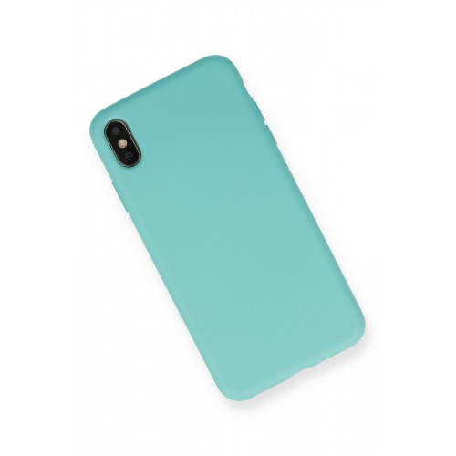 Newface iPhone XS Max Kılıf Nano içi Kadife Silikon - Turkuaz Newface iPhone XS Max Kılıf Nano içi Kadife Silikon - Turkuaz