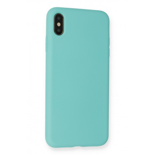 Newface iPhone XS Max Kılıf Nano içi Kadife Silikon - Turkuaz Newface iPhone XS Max Kılıf Nano içi Kadife Silikon - Turkuaz