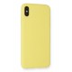 Newface iPhone XS Max Kılıf Nano içi Kadife Silikon - Mat Sarı Newface iPhone XS Max Kılıf Nano içi Kadife Silikon - Mat Sarı