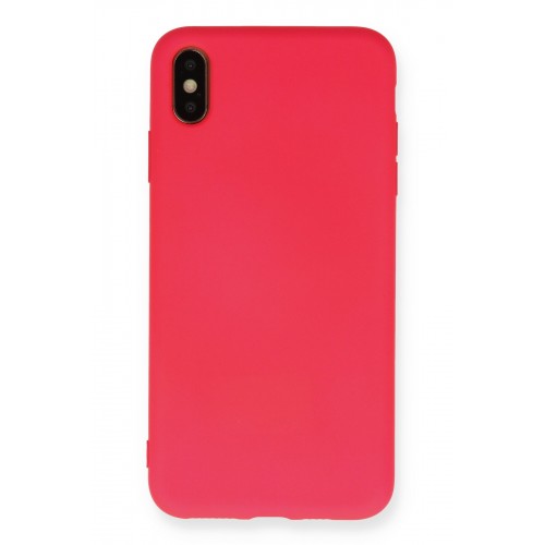 Newface iPhone XS Max Kılıf Nano içi Kadife Silikon - Koyu Pembe Newface iPhone XS Max Kılıf Nano içi Kadife Silikon - Koyu Pembe