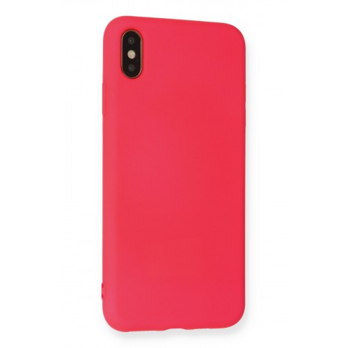 Newface iPhone XS Max Kılıf Nano içi Kadife Silikon - Koyu Pembe Newface iPhone XS Max Kılıf Nano içi Kadife Silikon - Koyu Pembe