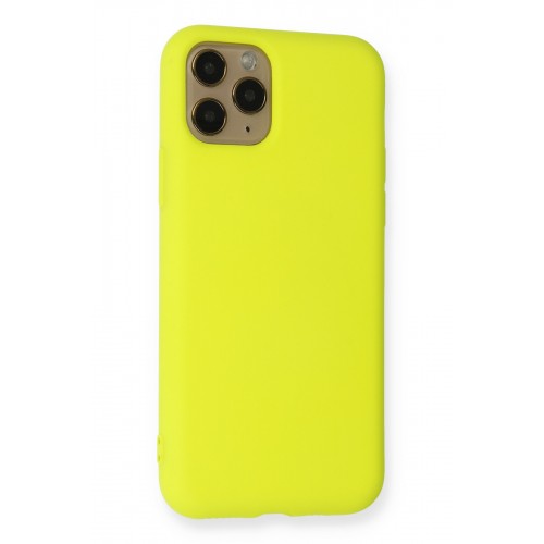 Newface iPhone 11 Pro Kılıf Nano içi Kadife Silikon - Sarı Newface iPhone 11 Pro Kılıf Nano içi Kadife Silikon - Sarı