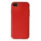 Newface iPhone 7 Kılıf Coco Deri Silikon Kapak - Kırmızı Newface iPhone 7 Kılıf Coco Deri Silikon Kapak - Kırmızı