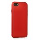 Newface iPhone 7 Kılıf Coco Deri Silikon Kapak - Kırmızı Newface iPhone 7 Kılıf Coco Deri Silikon Kapak - Kırmızı