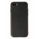 Newface iPhone 7 Kılıf Coco Deri Silikon Kapak - Siyah Newface iPhone 7 Kılıf Coco Deri Silikon Kapak - Siyah