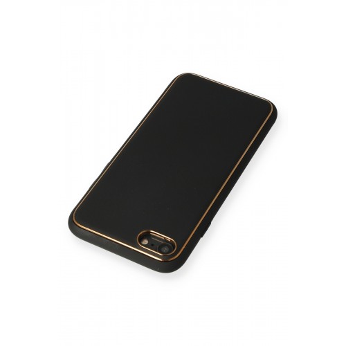 Newface iPhone 7 Kılıf Coco Deri Silikon Kapak - Siyah Newface iPhone 7 Kılıf Coco Deri Silikon Kapak - Siyah