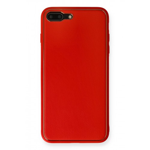 Newface iPhone 7 Plus Kılıf Coco Deri Silikon Kapak - Kırmızı Newface iPhone 7 Plus Kılıf Coco Deri Silikon Kapak - Kırmızı
