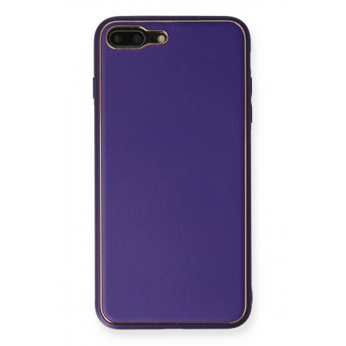 Newface iPhone 7 Plus Kılıf Coco Deri Silikon Kapak - Mor Newface iPhone 7 Plus Kılıf Coco Deri Silikon Kapak - Mor