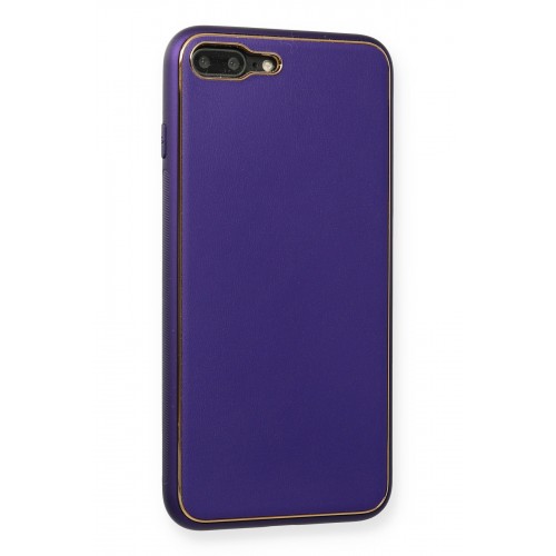 Newface iPhone 7 Plus Kılıf Coco Deri Silikon Kapak - Mor Newface iPhone 7 Plus Kılıf Coco Deri Silikon Kapak - Mor