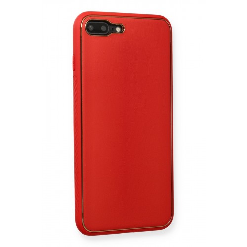 Newface iPhone 8 Plus Kılıf Coco Deri Silikon Kapak - Kırmızı Newface iPhone 8 Plus Kılıf Coco Deri Silikon Kapak - Kırmızı