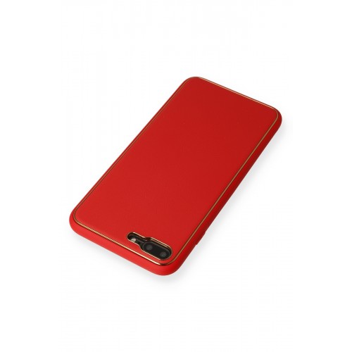Newface iPhone 8 Plus Kılıf Coco Deri Silikon Kapak - Kırmızı Newface iPhone 8 Plus Kılıf Coco Deri Silikon Kapak - Kırmızı