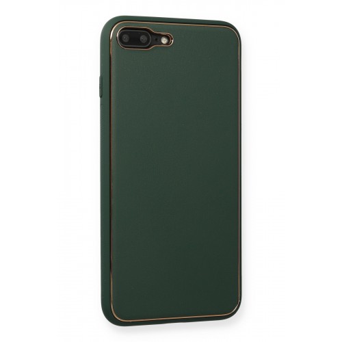 Newface iPhone 8 Plus Kılıf Coco Deri Silikon Kapak - Yeşil Newface iPhone 8 Plus Kılıf Coco Deri Silikon Kapak - Yeşil