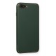 Newface iPhone 8 Plus Kılıf Coco Deri Silikon Kapak - Yeşil Newface iPhone 8 Plus Kılıf Coco Deri Silikon Kapak - Yeşil