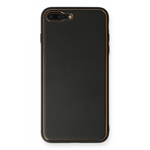 Newface iPhone 8 Plus Kılıf Coco Deri Silikon Kapak - Siyah Newface iPhone 8 Plus Kılıf Coco Deri Silikon Kapak - Siyah