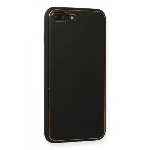 Newface iPhone 8 Plus Kılıf Coco Deri Silikon Kapak - Siyah Newface iPhone 8 Plus Kılıf Coco Deri Silikon Kapak - Siyah